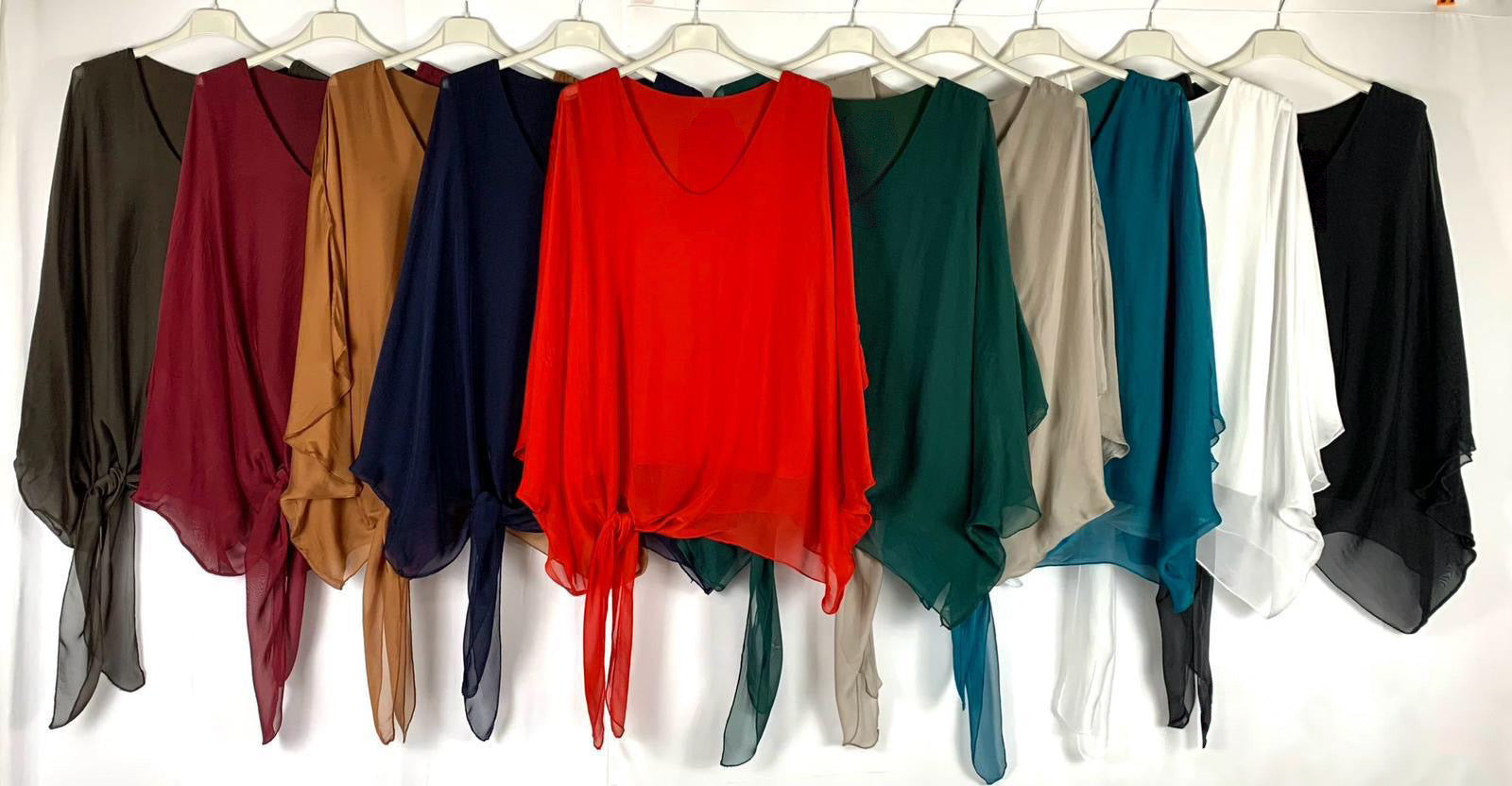 Chiffon Tie-Front Blouse