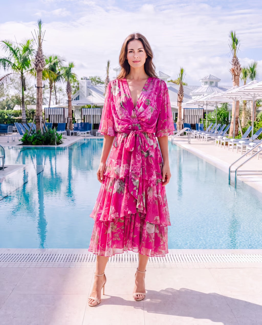 Floral Layered Tier Dress