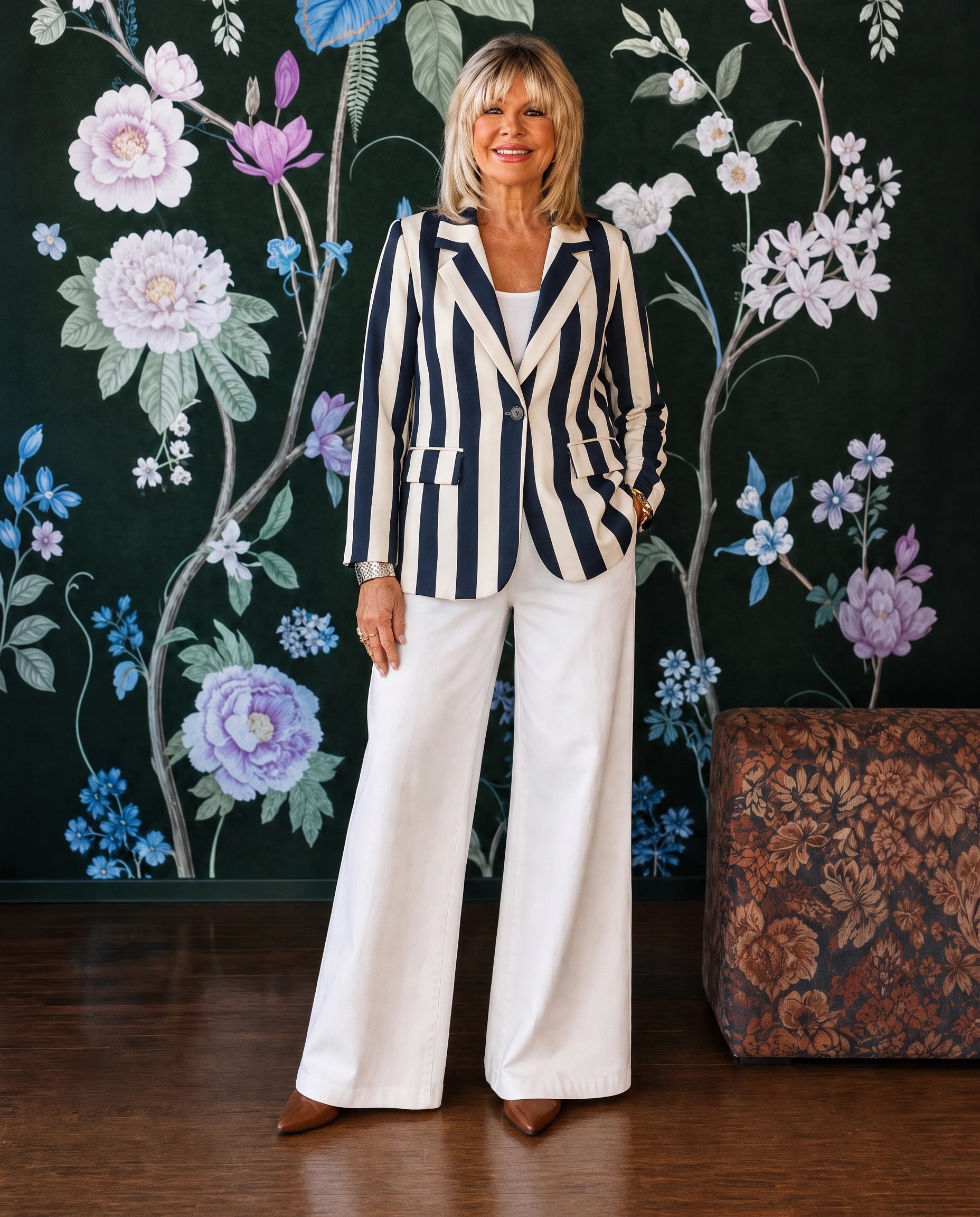 Snoopy Stripe Statement Blazer