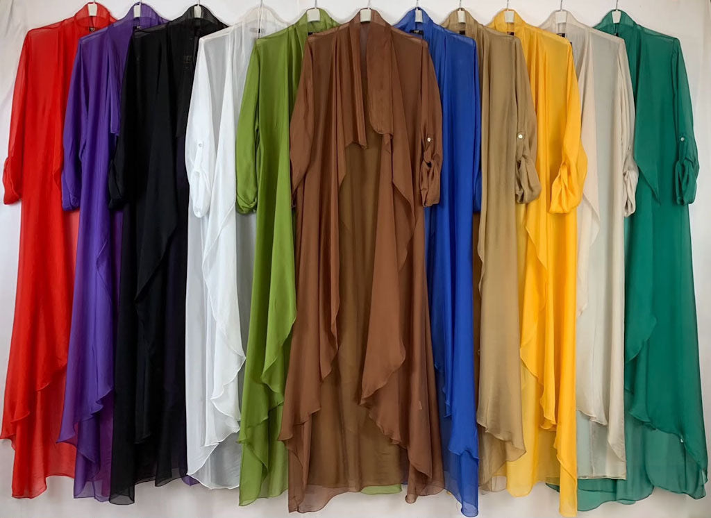 Santorini Breeze Chiffon Duster