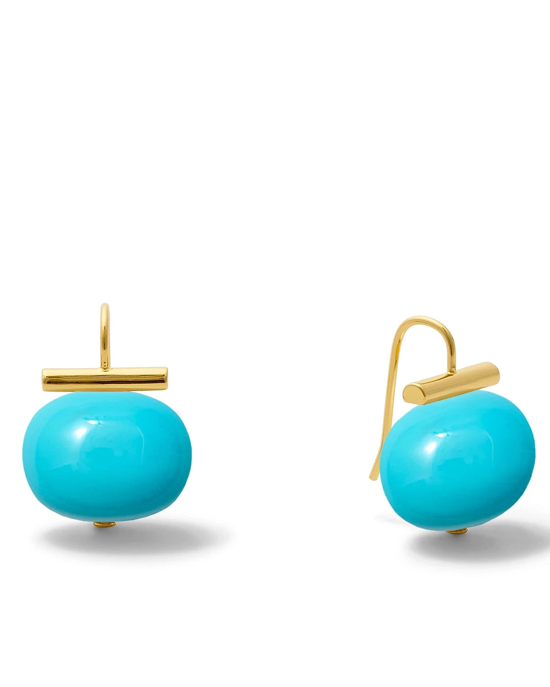 Shell Pearl Turquoise Earrings