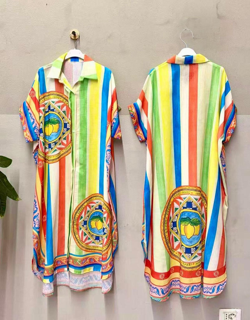 The Riviera Printed Shirt Dress
