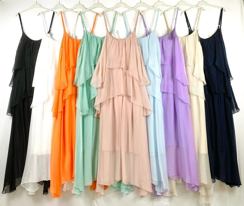 The Airy Layered Midi Dress