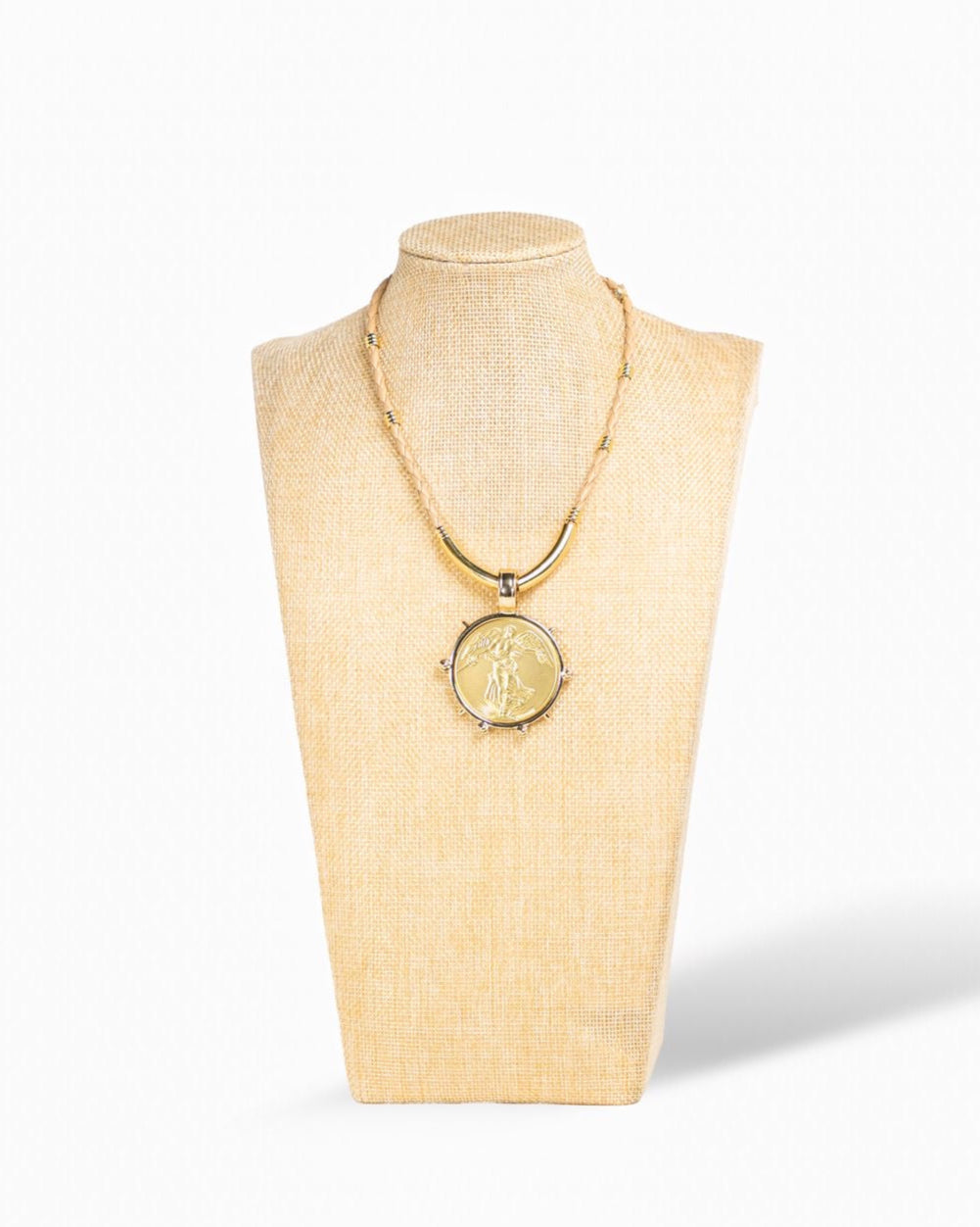 Golden Angel Medallion Necklace