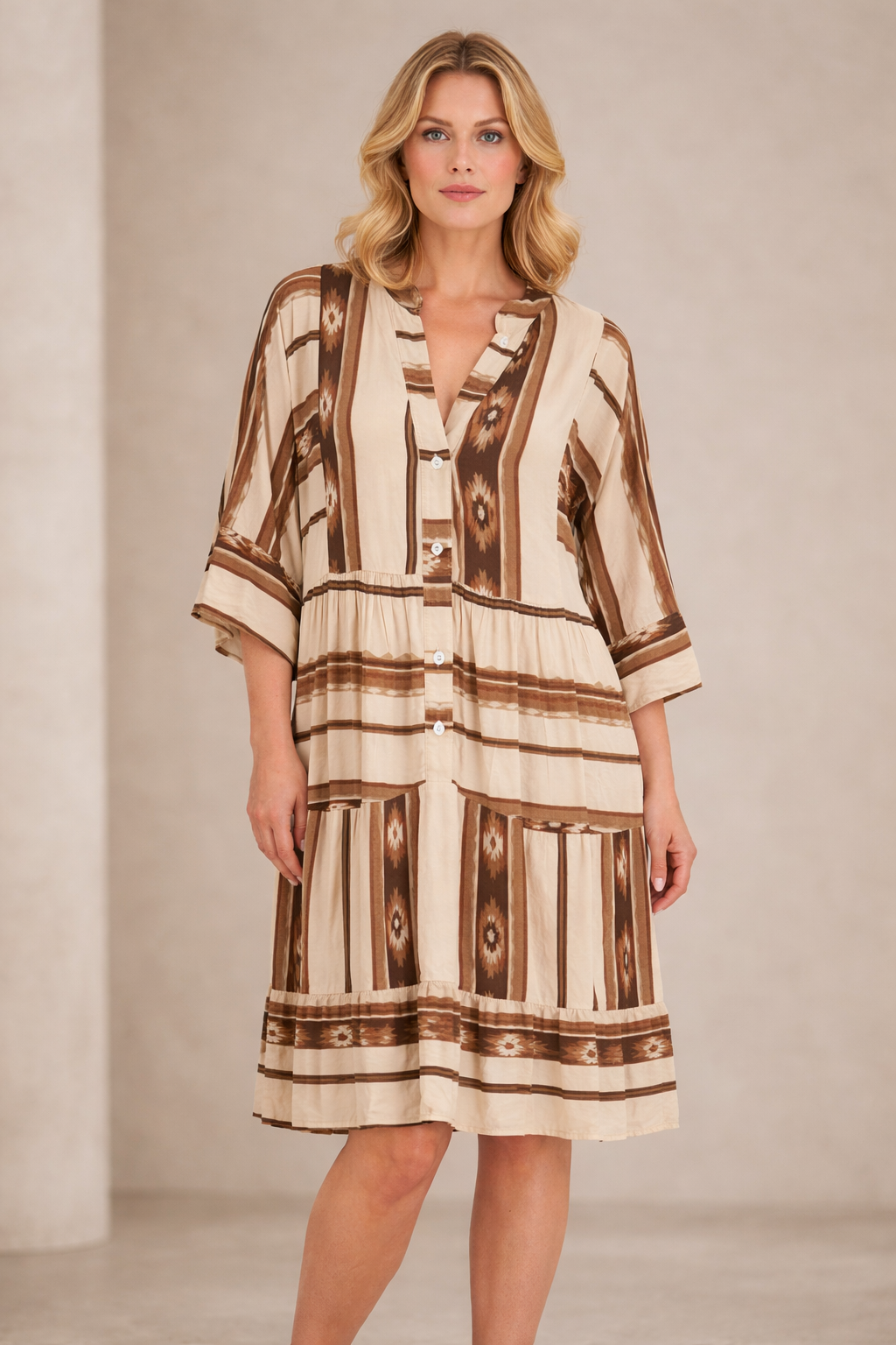 Southwestern Tiered Tunic Dress