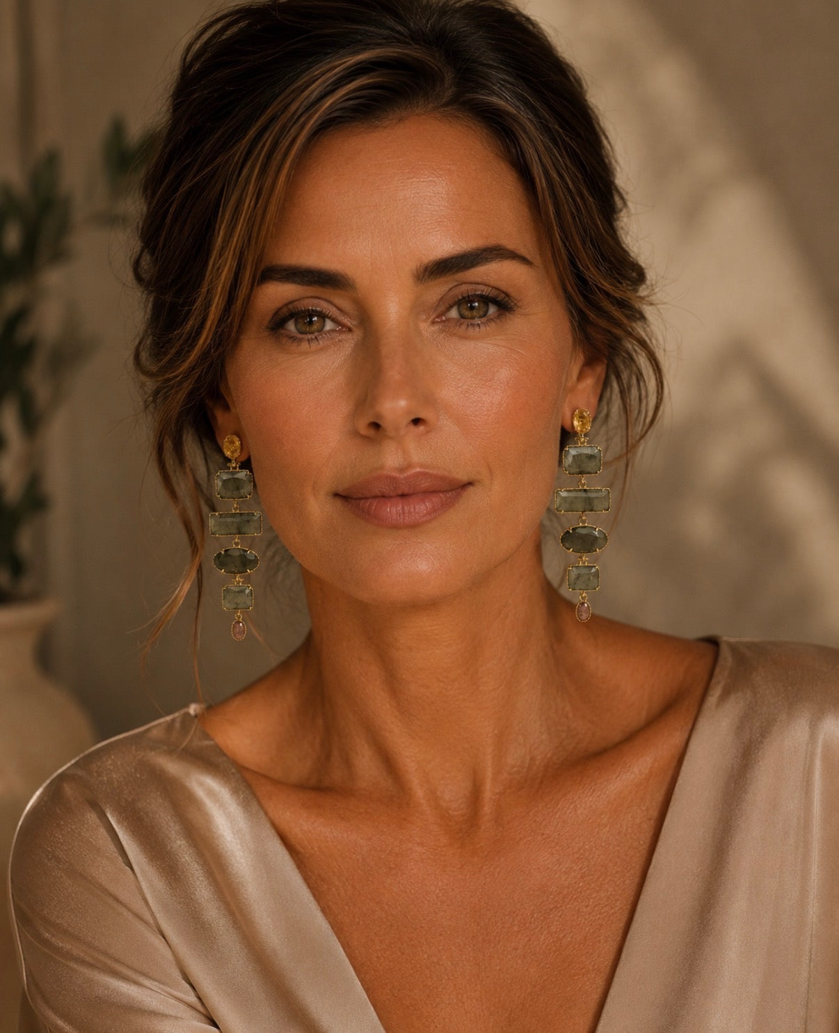Twilight Labradorite Statement Earrings