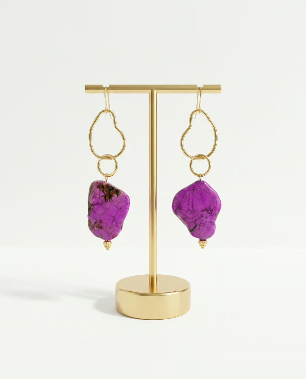 Positano Purple Stone Earrings
