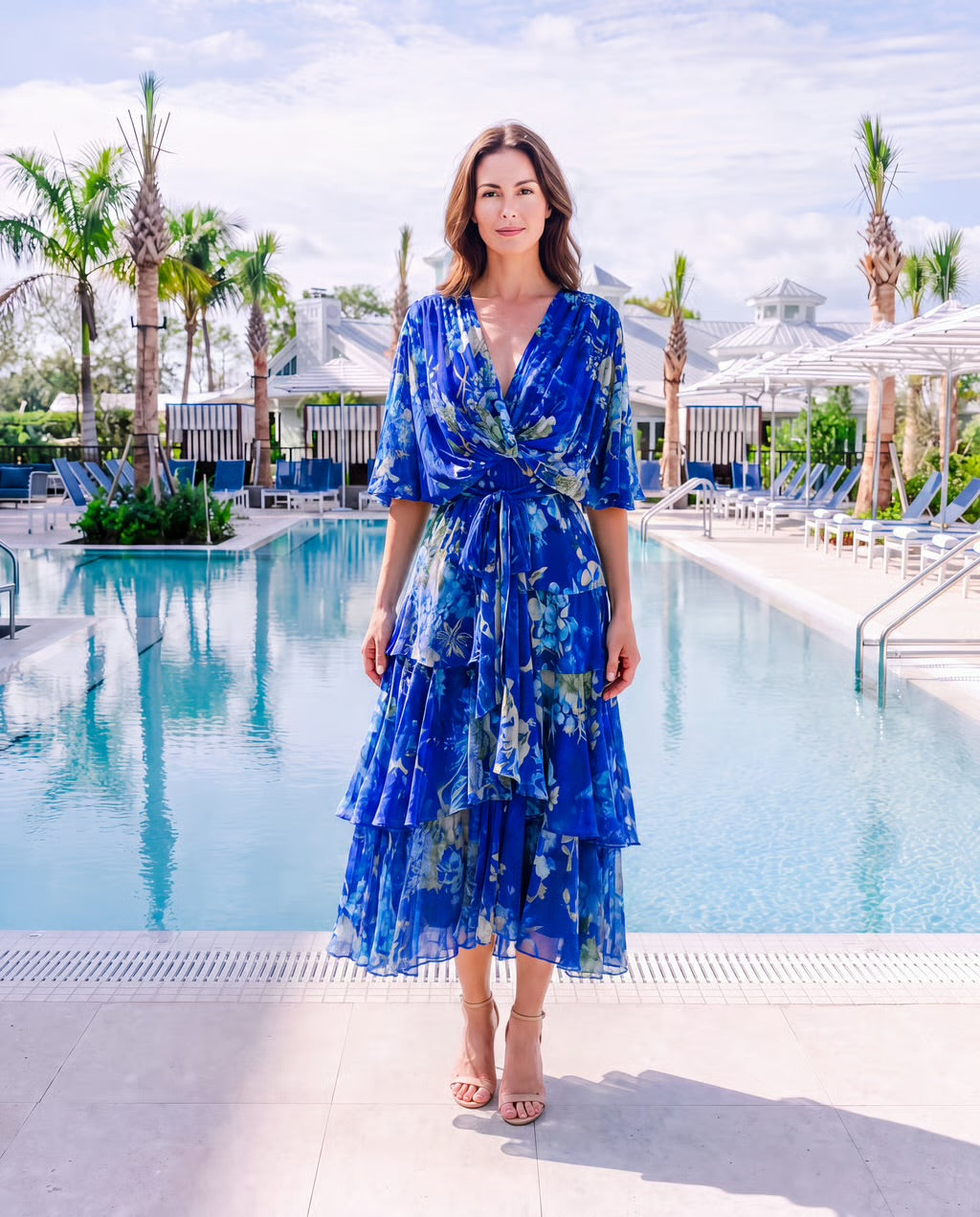 Floral Layered Tier Dress