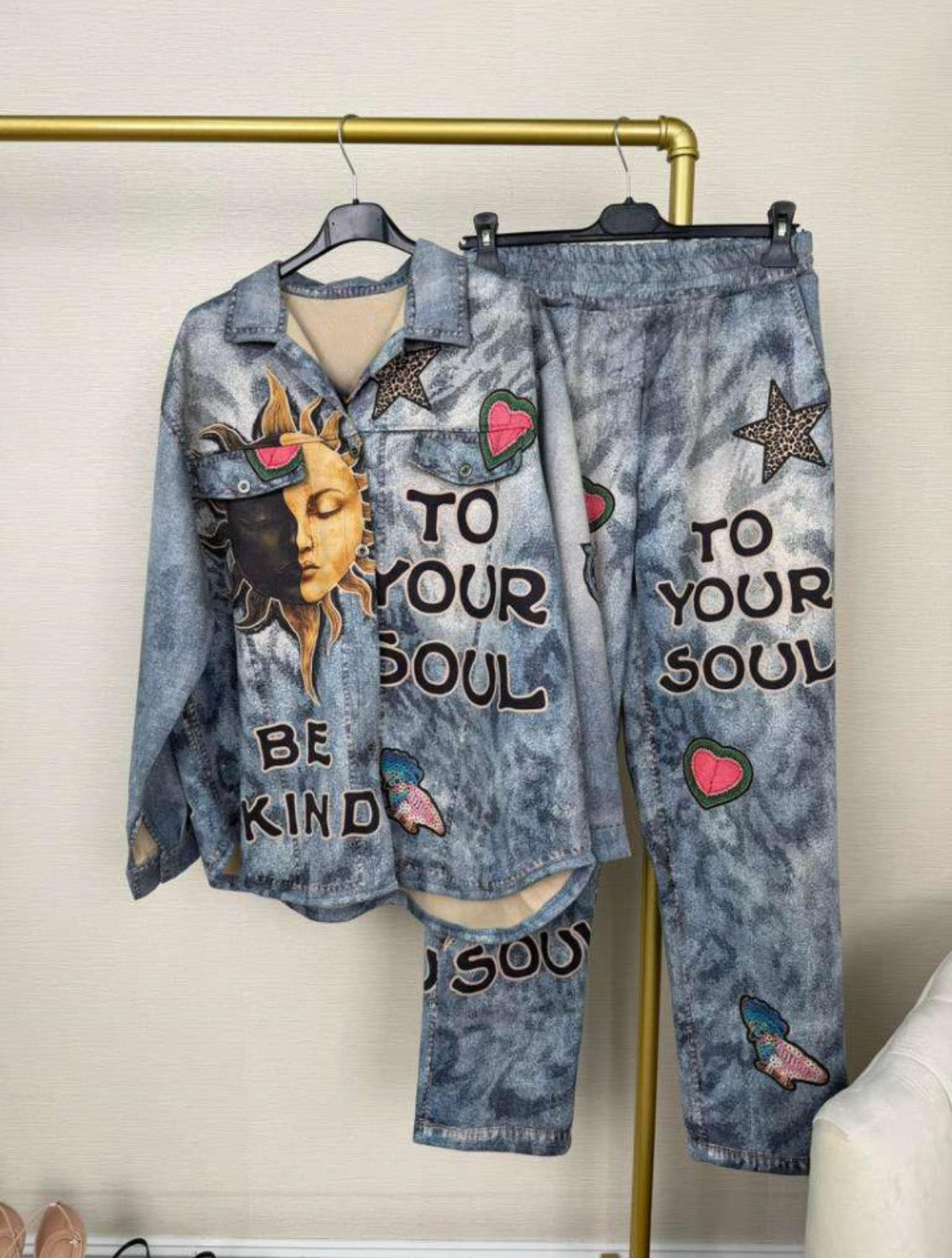 Be Kind To Your Soul Denim Set