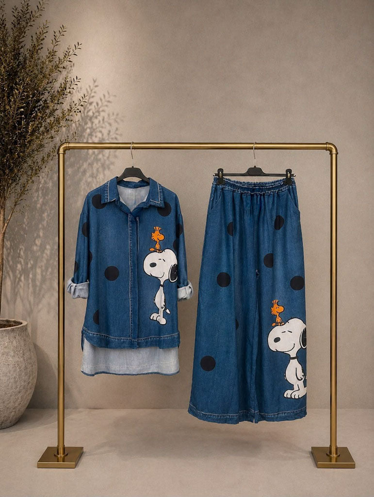 Snoopy & Woodstock Denim Set