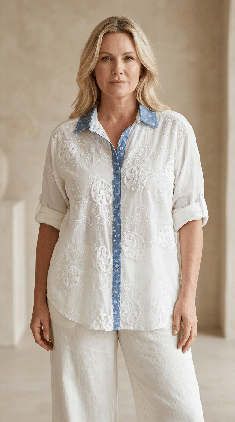 The Coastal Lace Embroidered Shirt