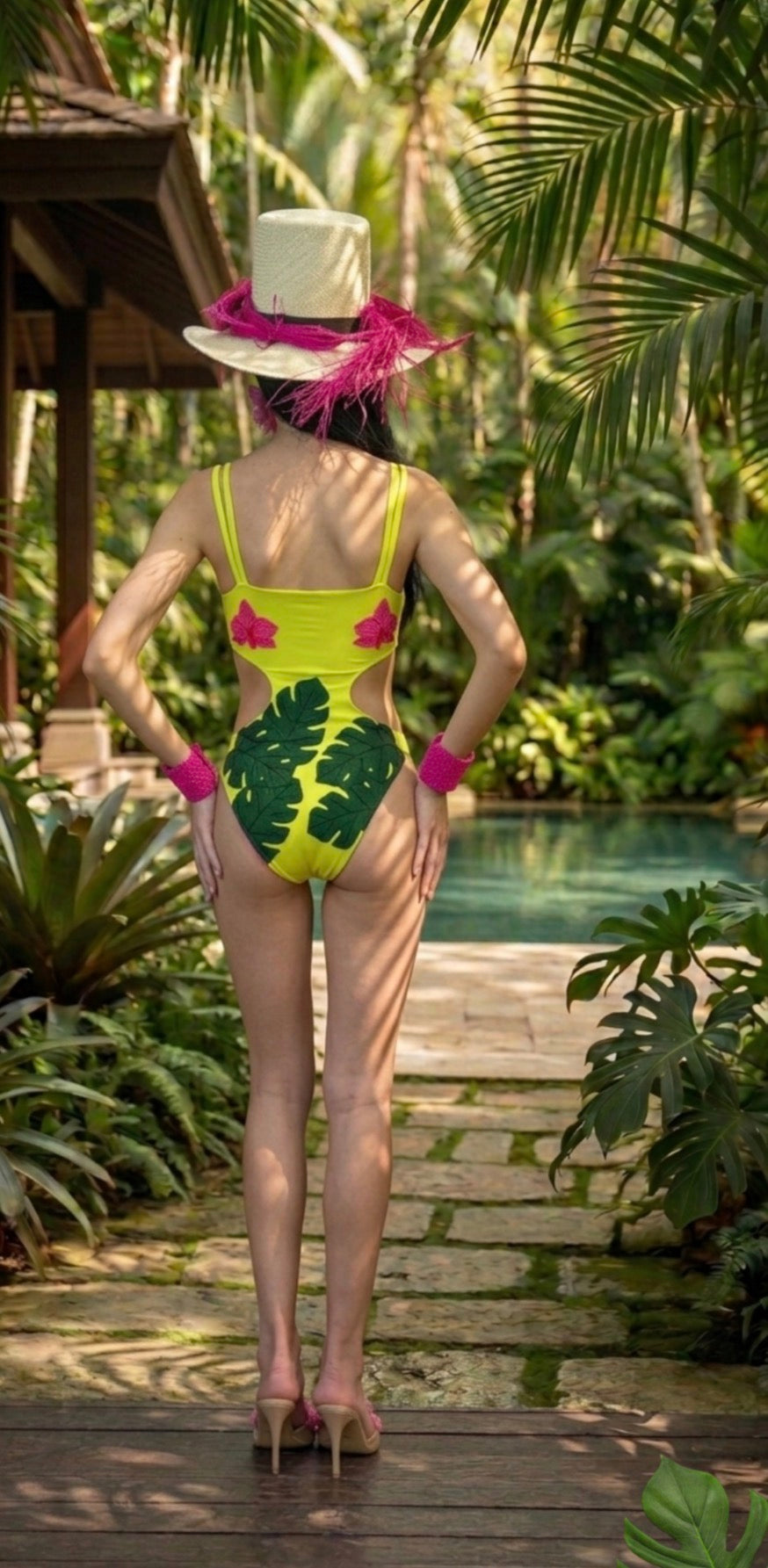 Palm Grove Cutout One-Piece