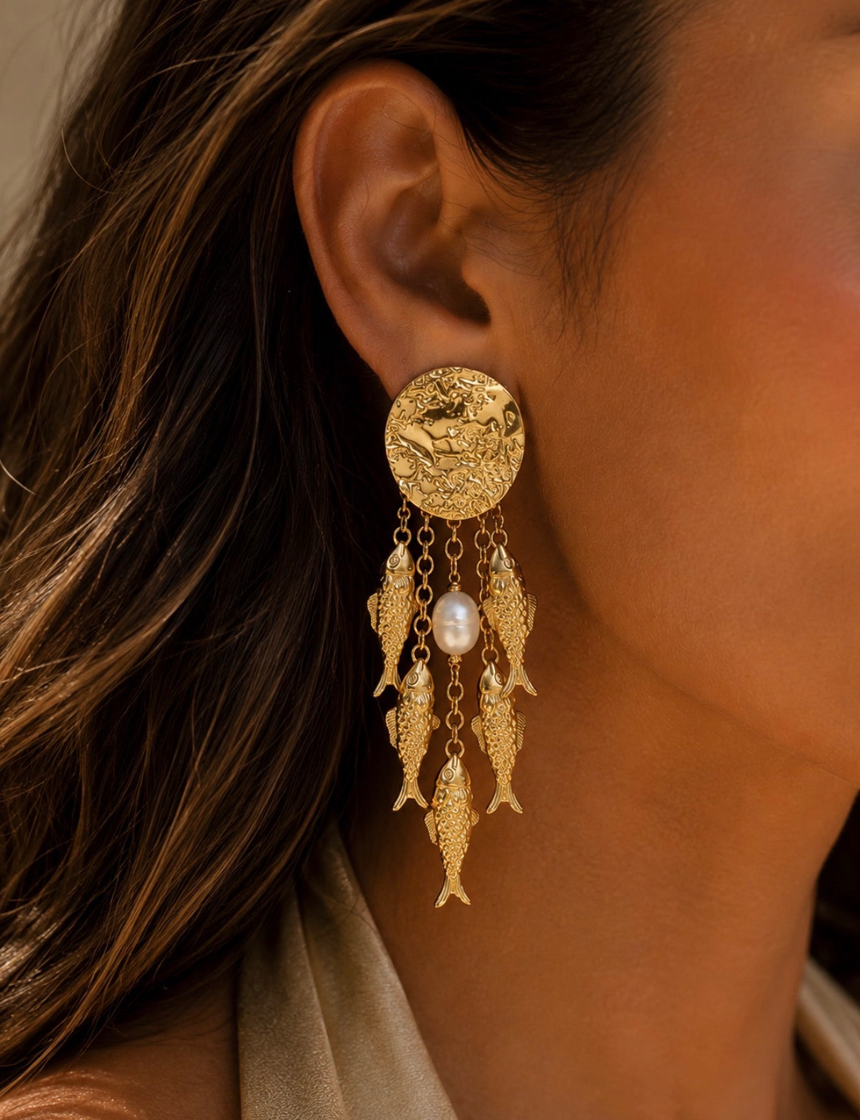 Mediterranean Shoal Pearl Statement Earrings