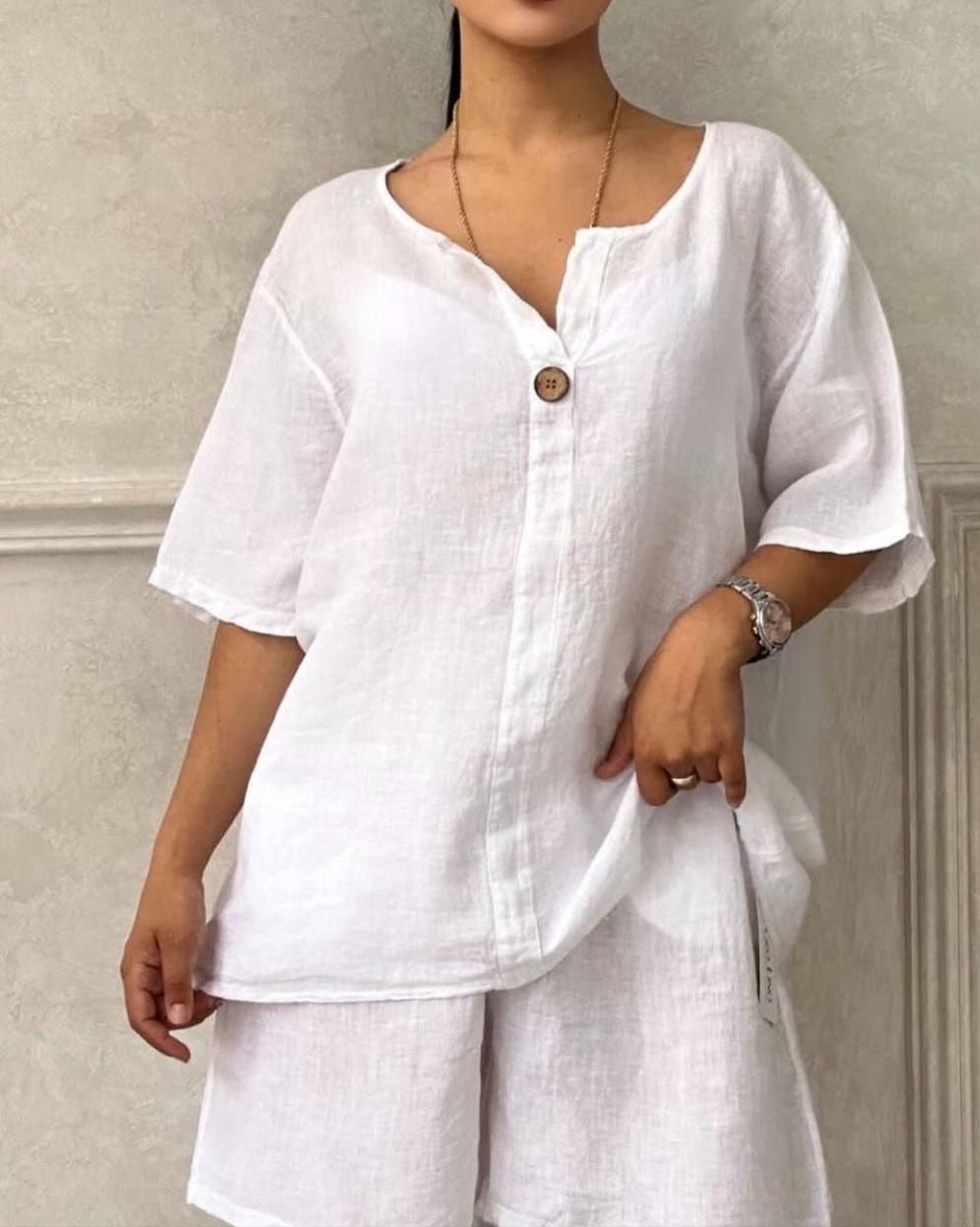 Linen Luxe Linen Blouse– Effortless Style, All Day Comfort
