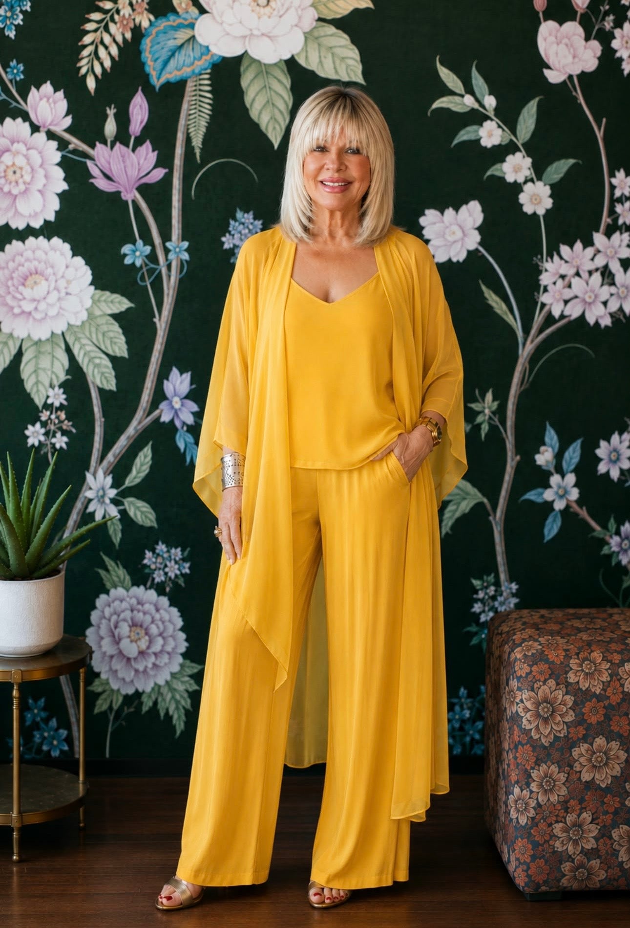 Santorini Breeze Chiffon Duster