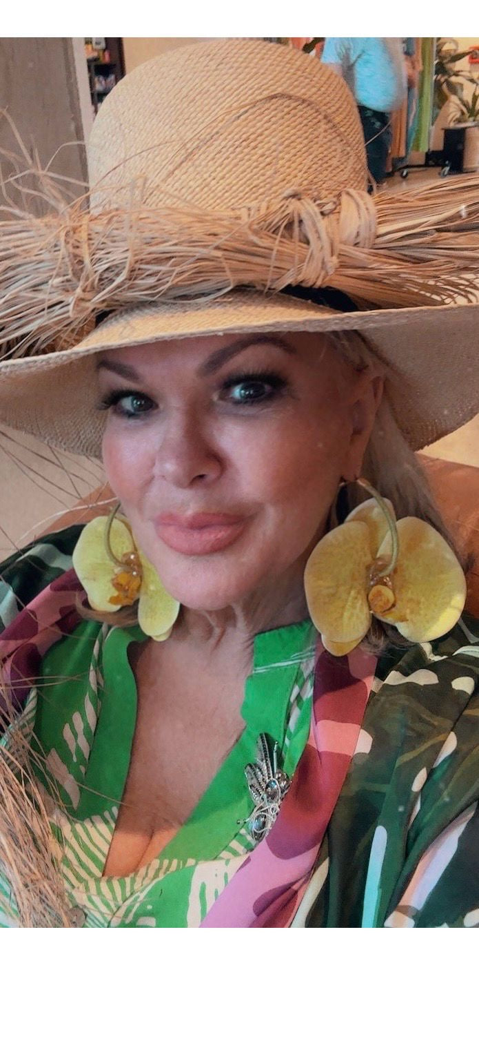 Soleil Orchid Hoop Earrings