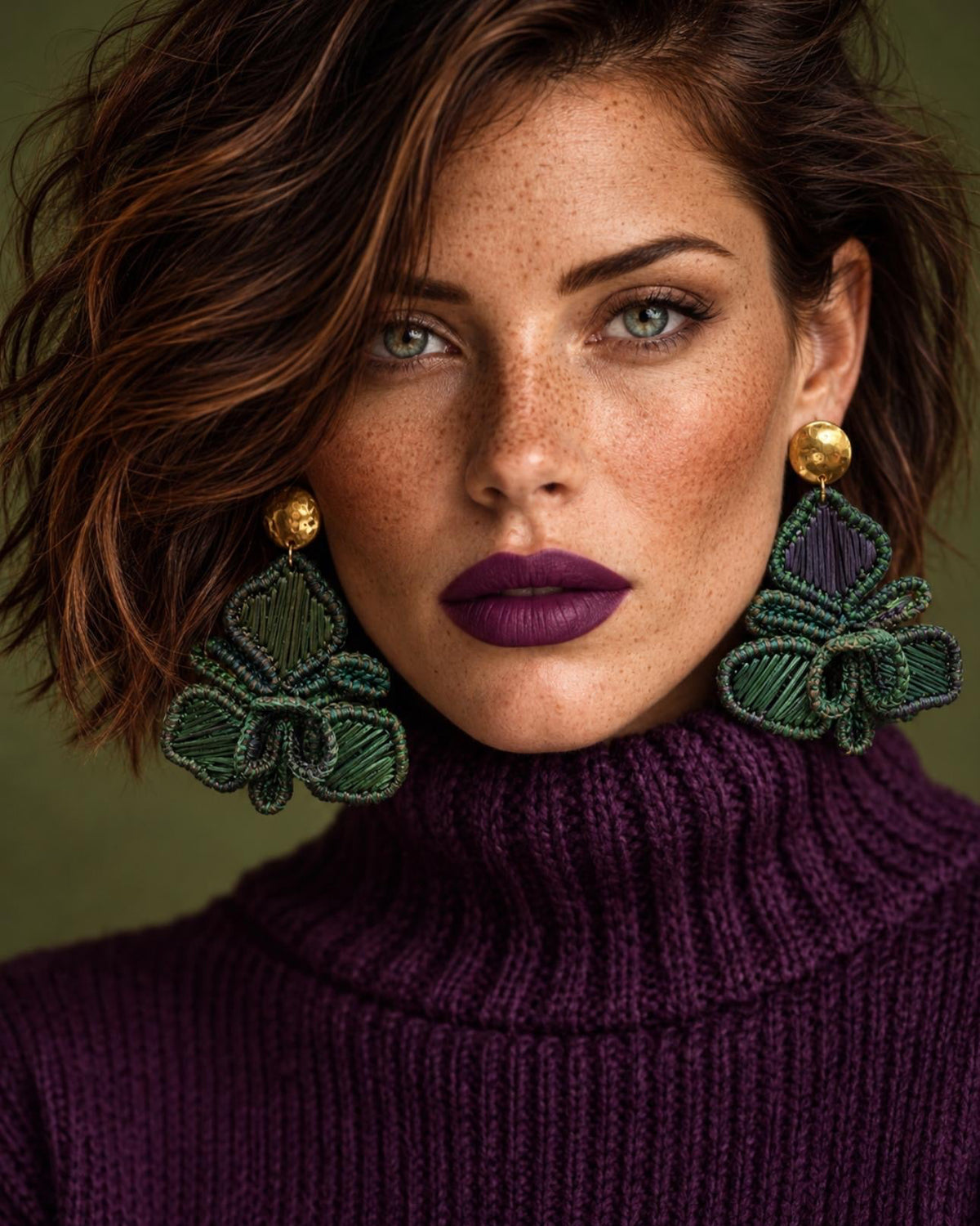 Verdant Bloom Statement Earrings