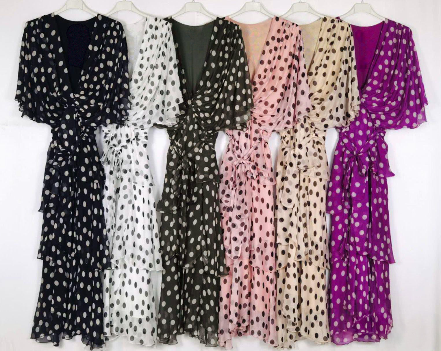 Polka Dot Layered Tier Dress