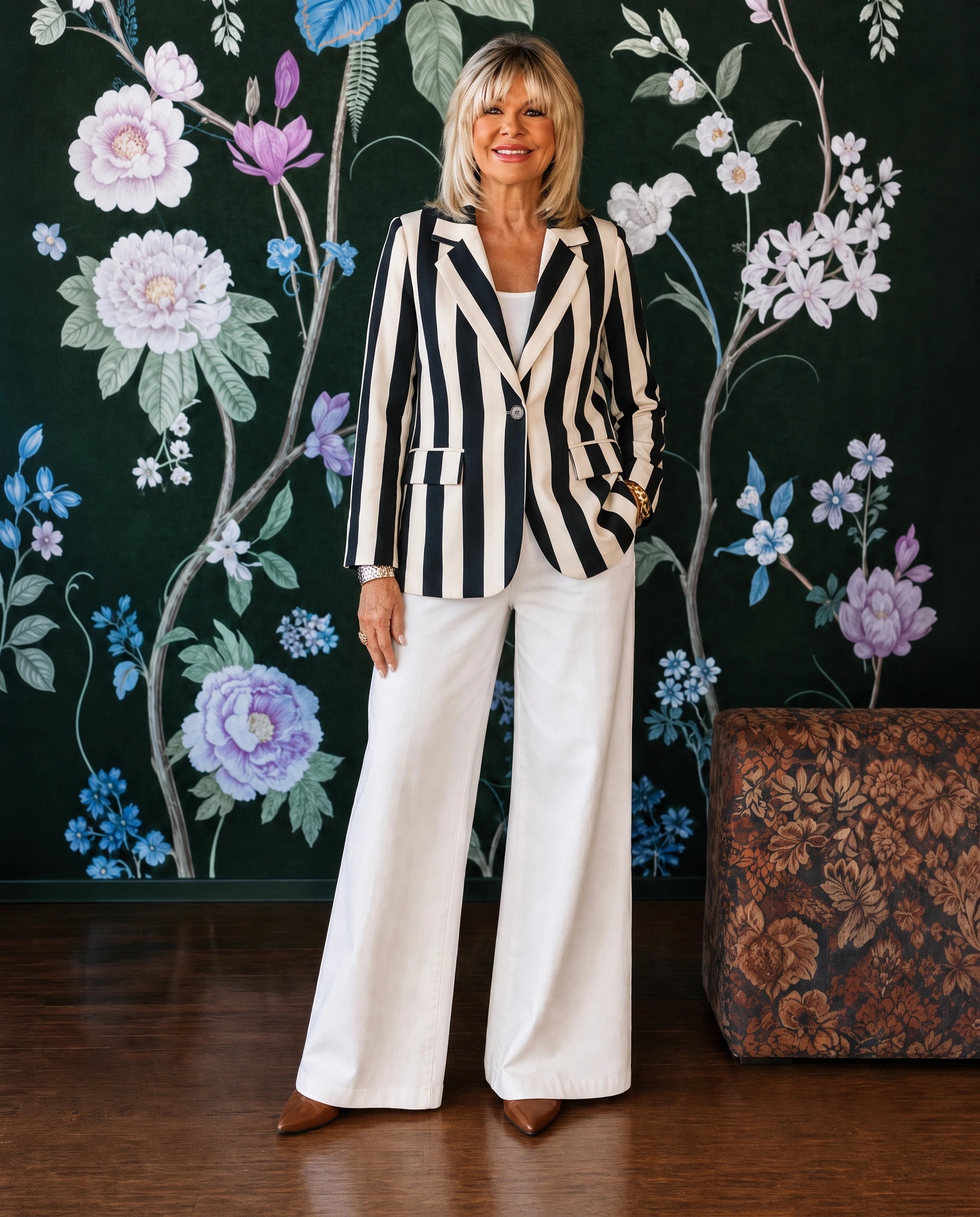 Snoopy Stripe Statement Blazer