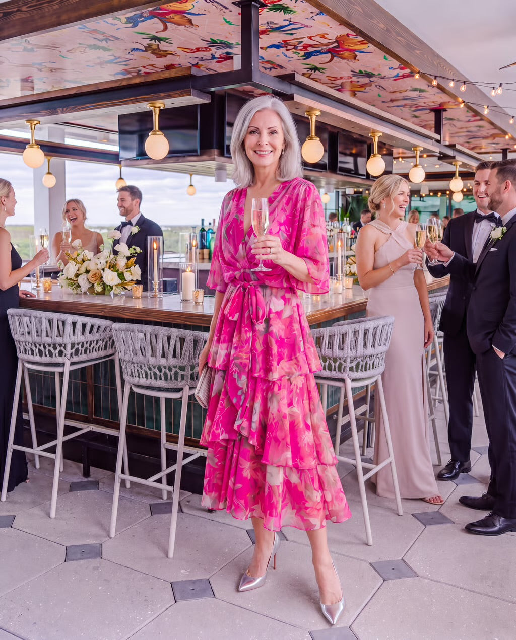 Floral Layered Tier Dress