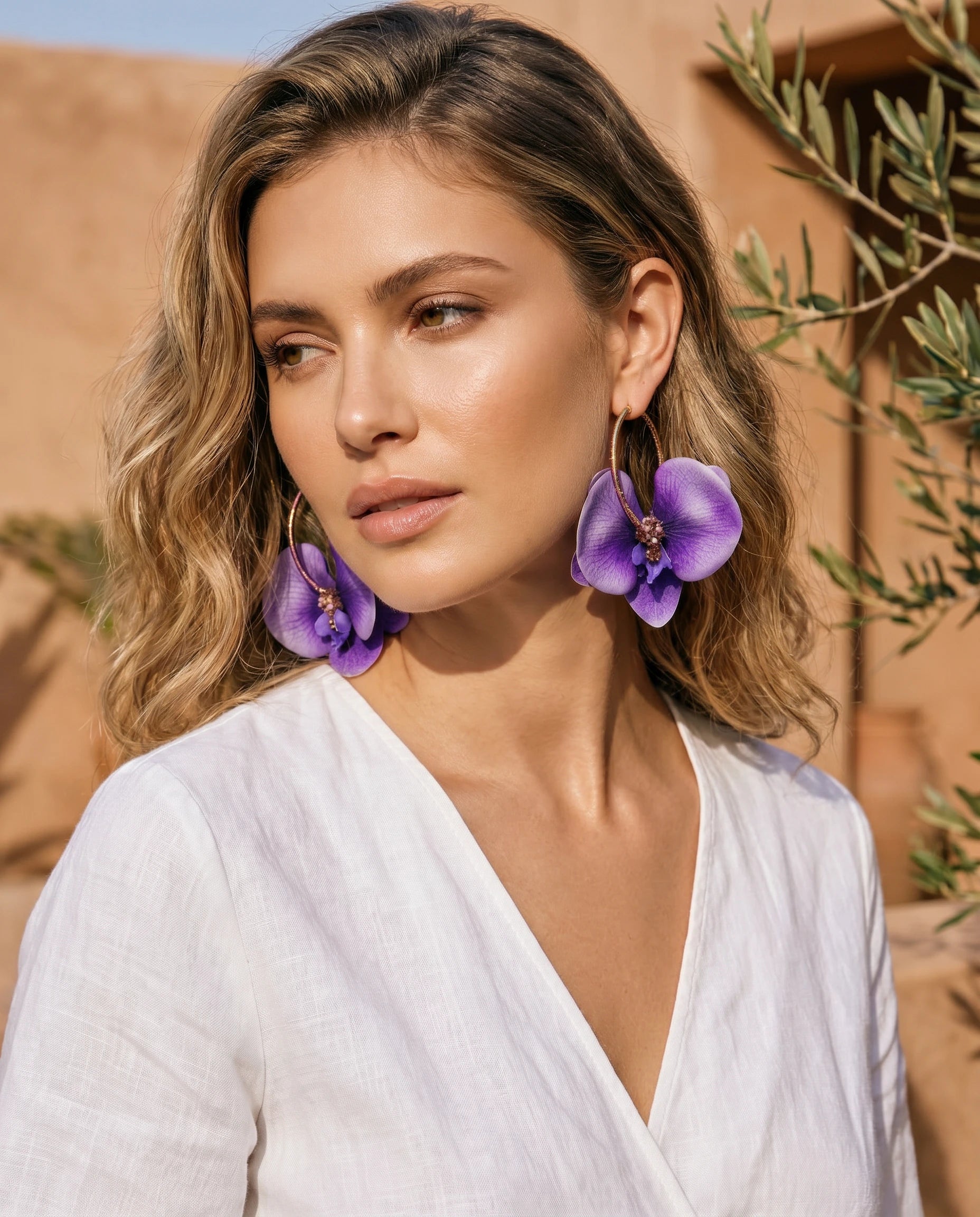 Violet Isla Orchid Earrings