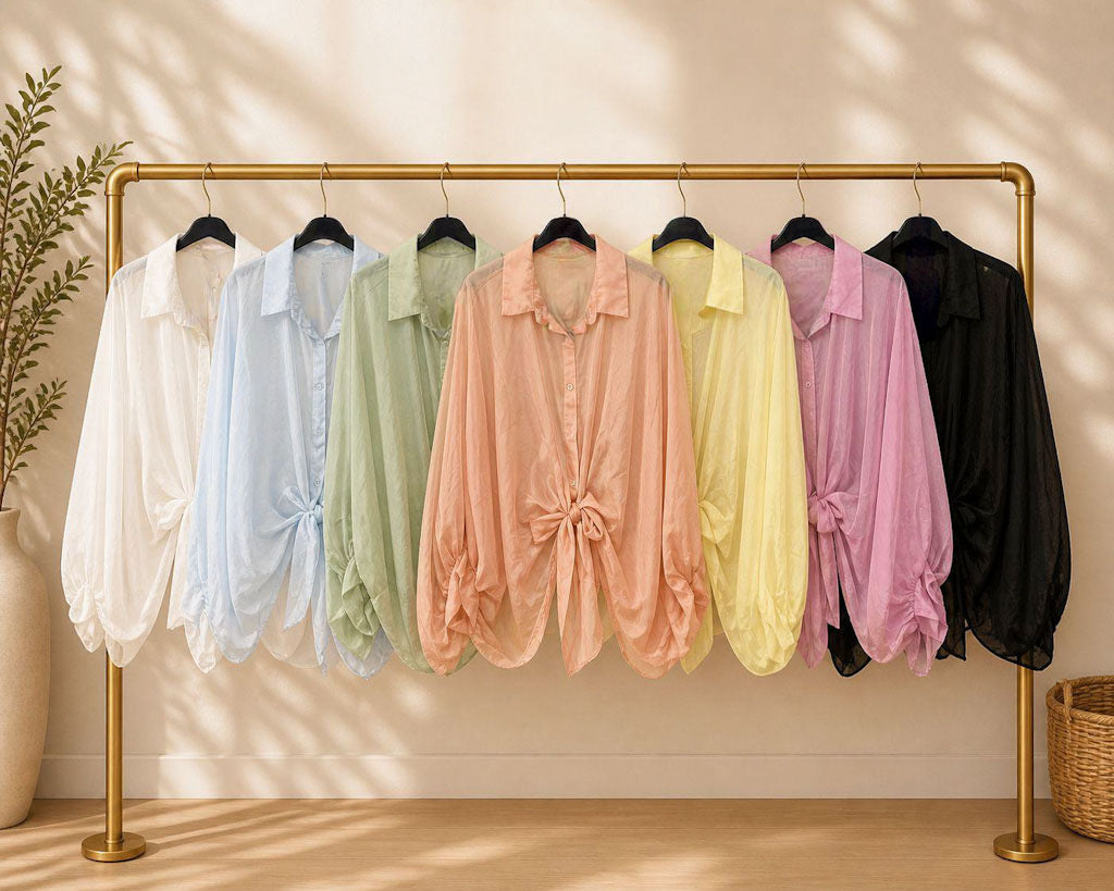 💫 Cloud Drape Button Blouse