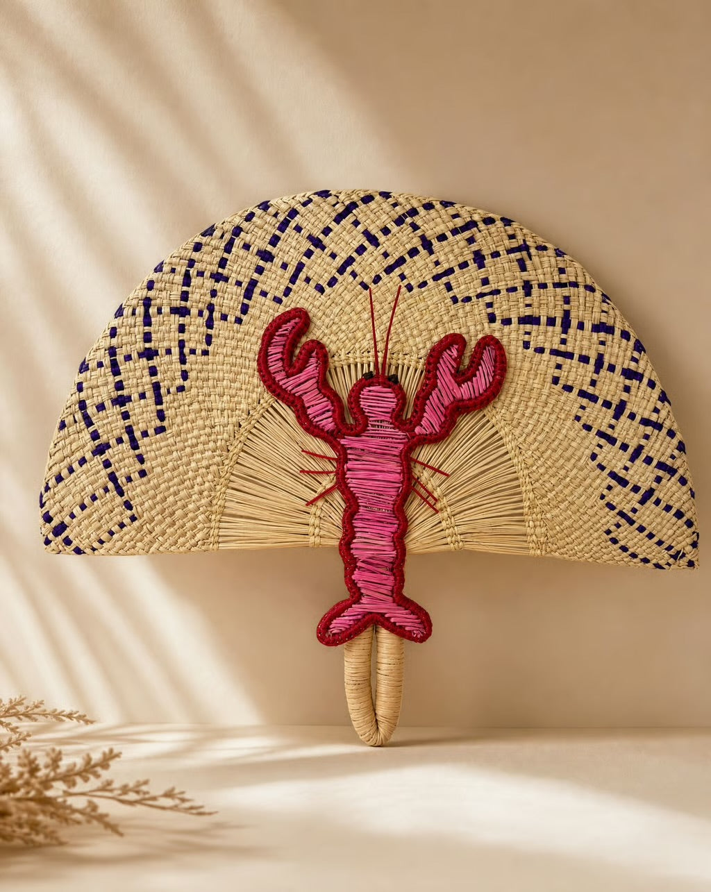 Palm Royale Handwoven Fan