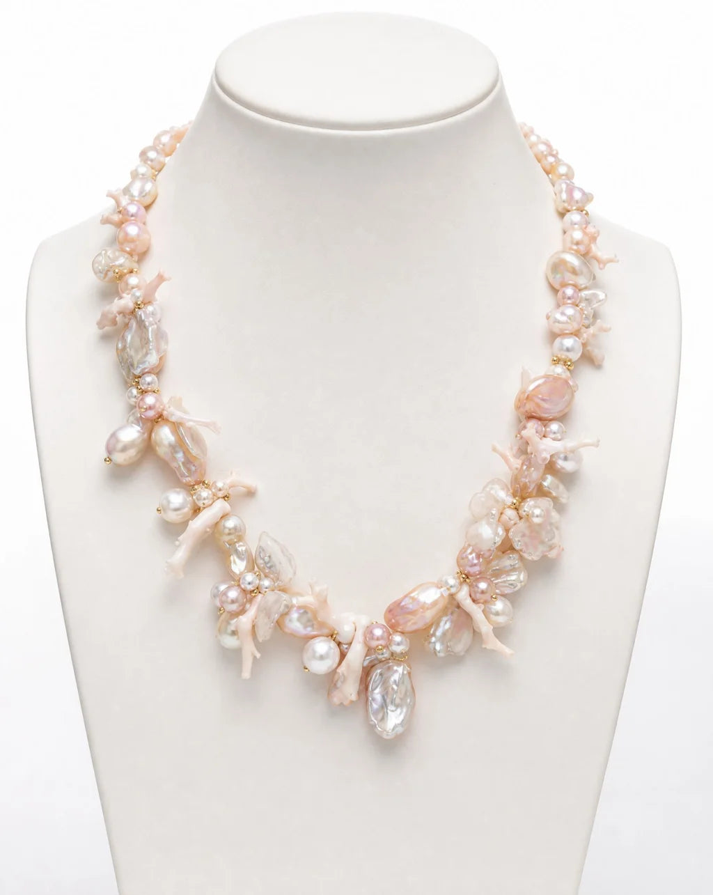 Coral & Baroque Pearl Necklace
