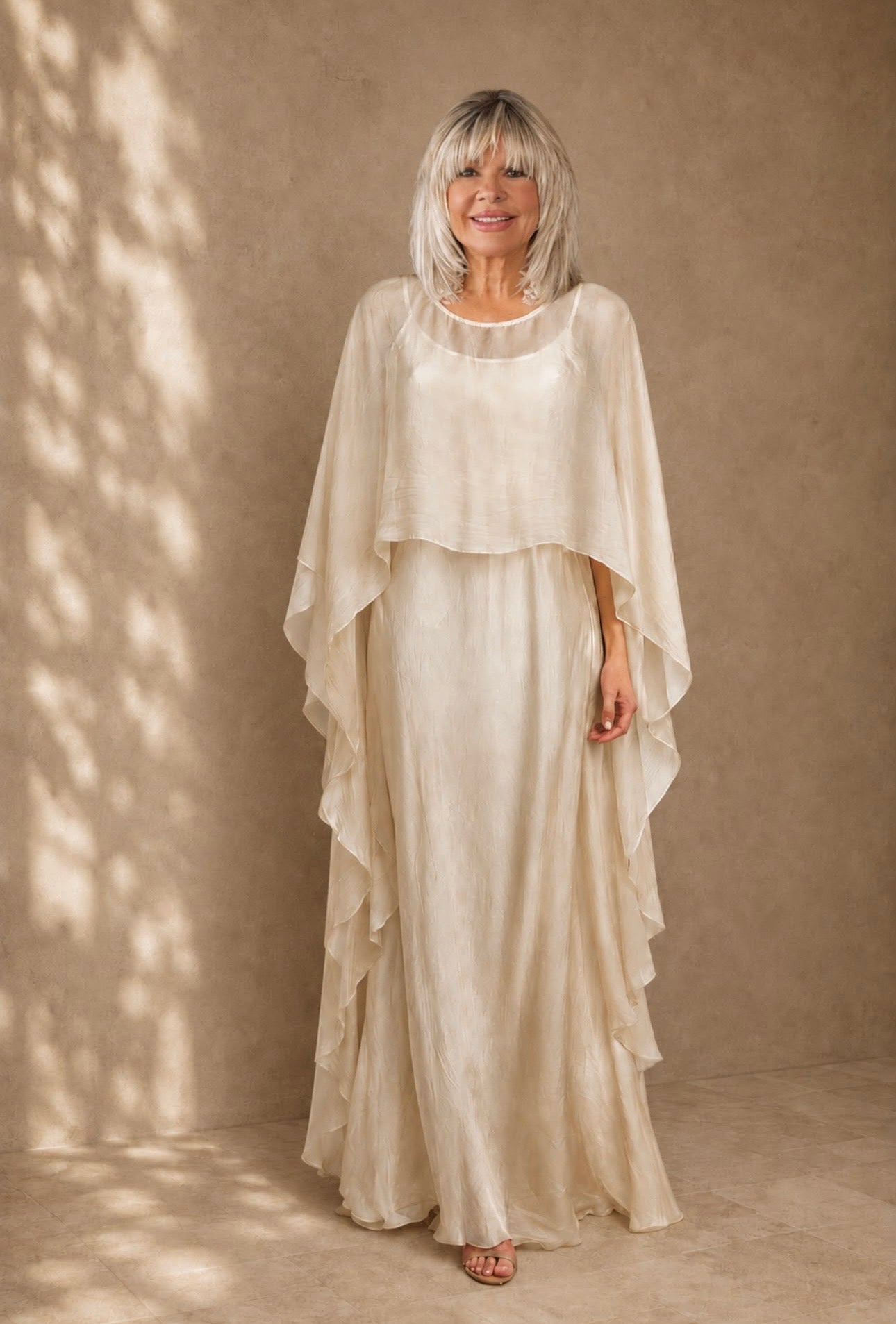 The Bianca Cape Maxi Dress