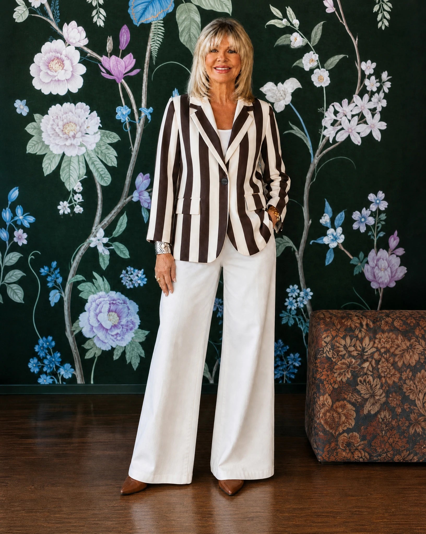 Snoopy Stripe Statement Blazer
