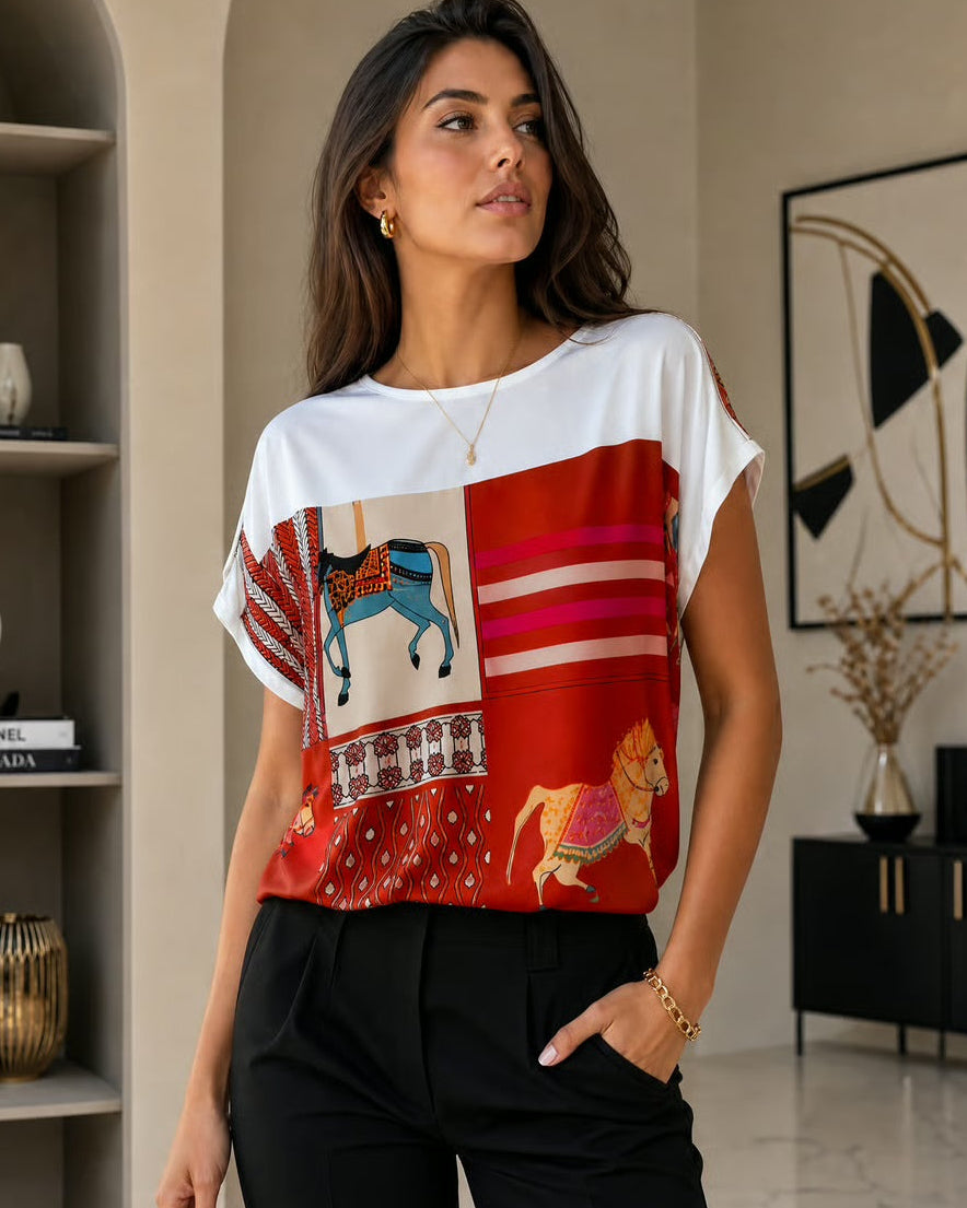 Heritage Equestrian Silk Blouse