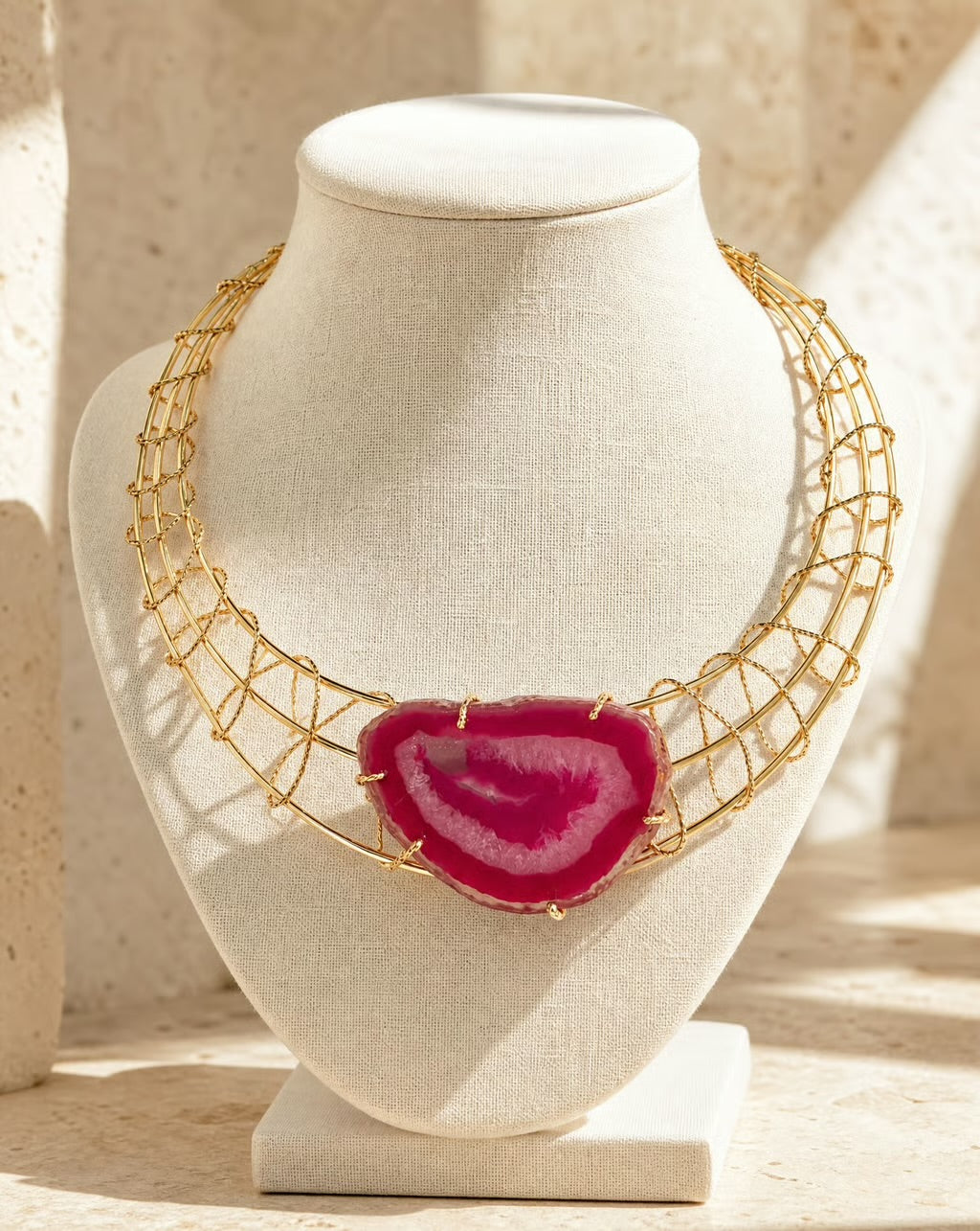 Fiamma Agate Collar Necklace