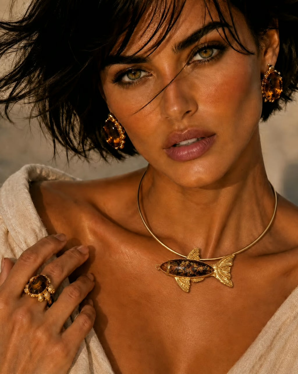 Amber Tide Fish Necklace PRE-ORDER