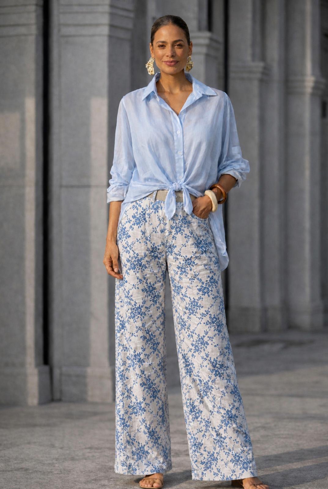 π Countryside Floral Wide-Leg Pants