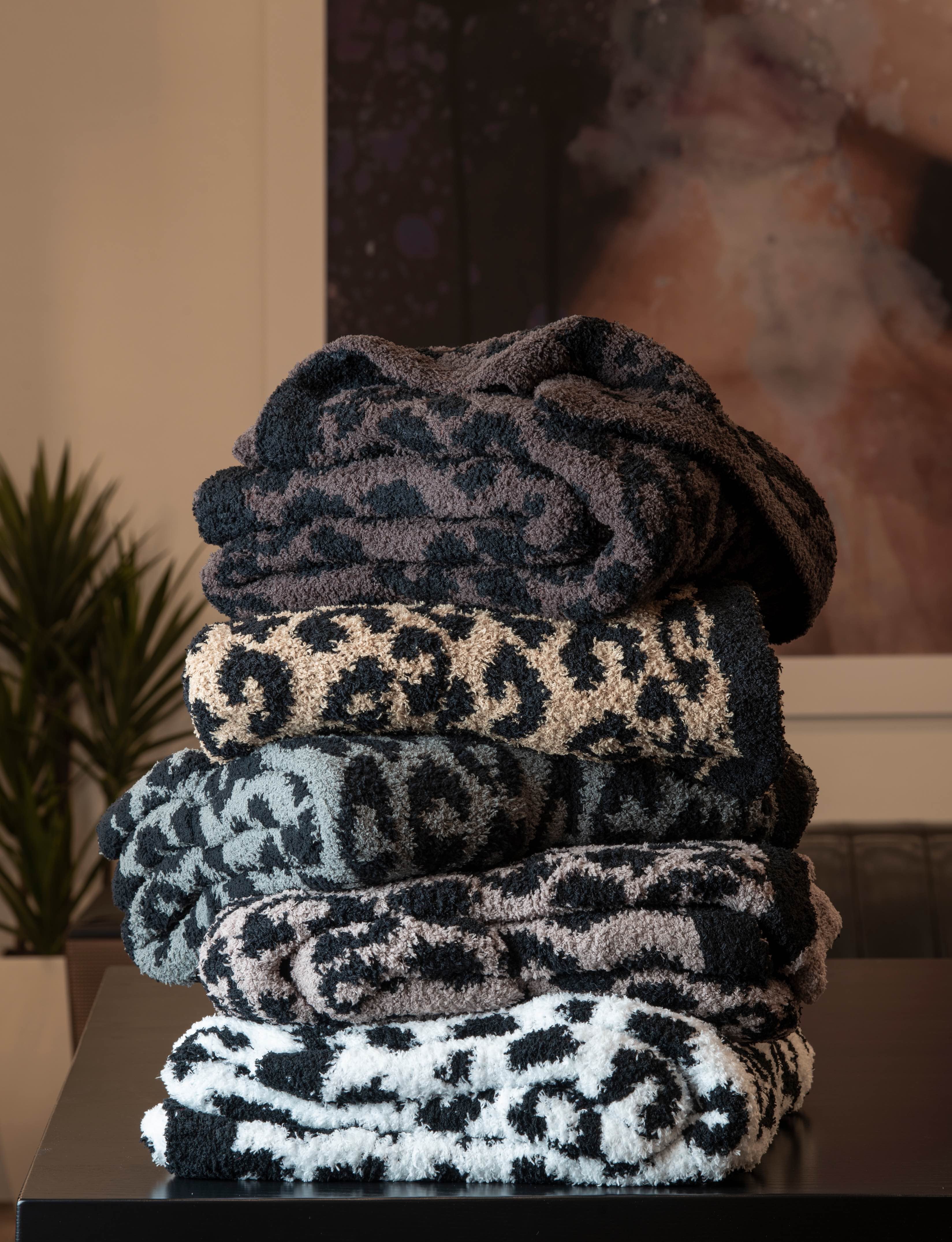 Animal Print Luxe Cozy Knit Throw