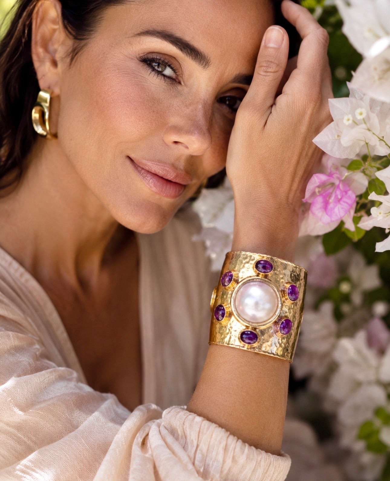 Pearl and Ruby Cuff