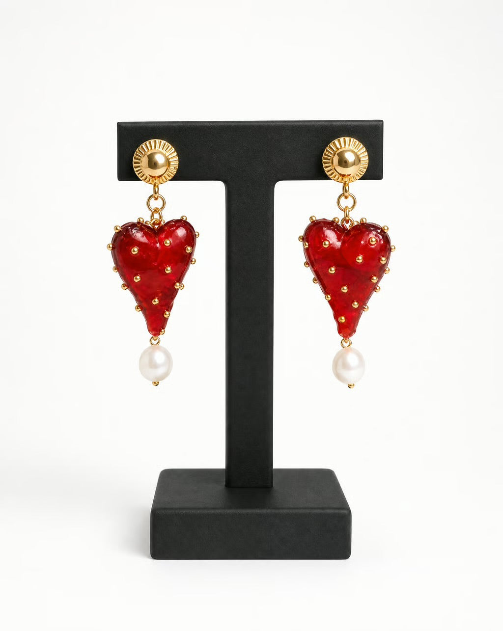 Amore Rosso Heart Earrings