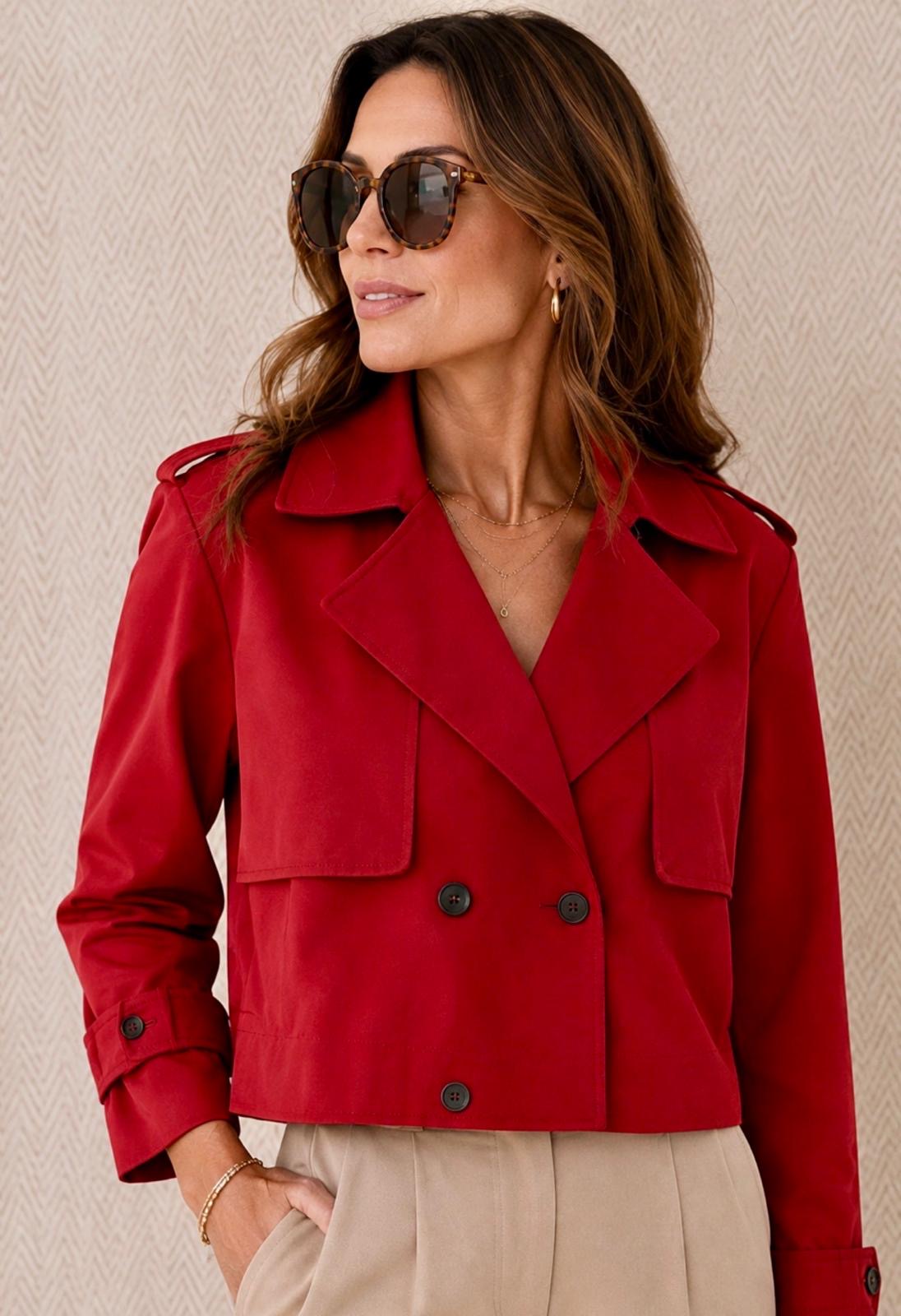 The Madison Cropped Trench Jacket