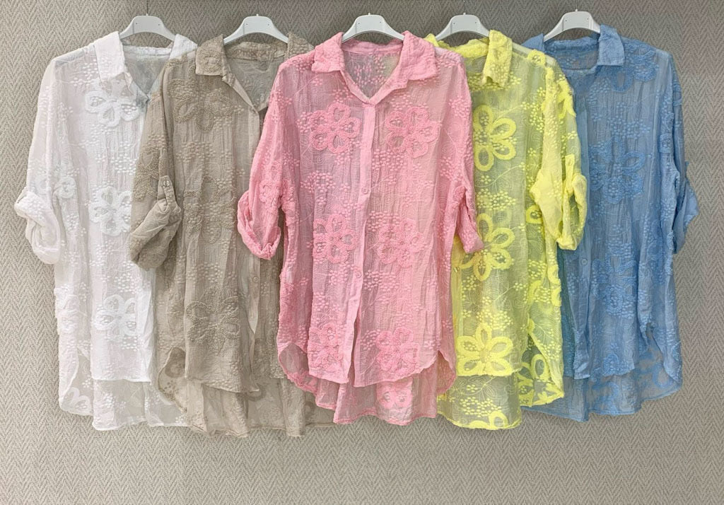 The Bloom Embroidered Button-Down