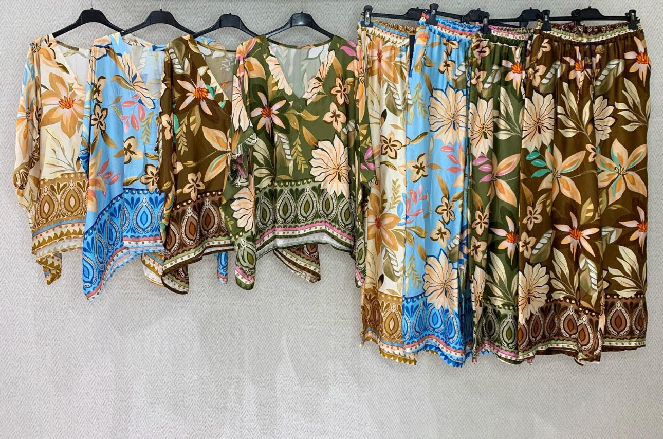 Floral Print Top and Pant Set