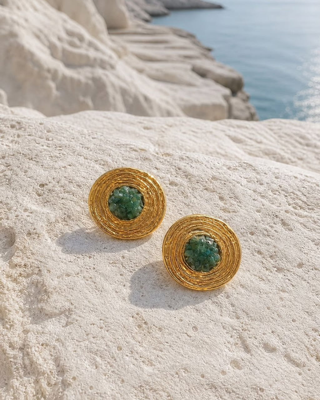 Emerald Orbit Earrings PRE-ORDER