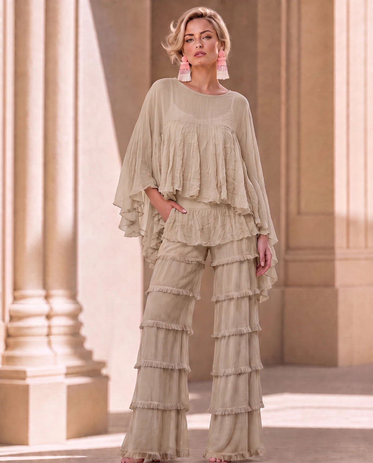 Riviera Ruffle Two-Piece Set