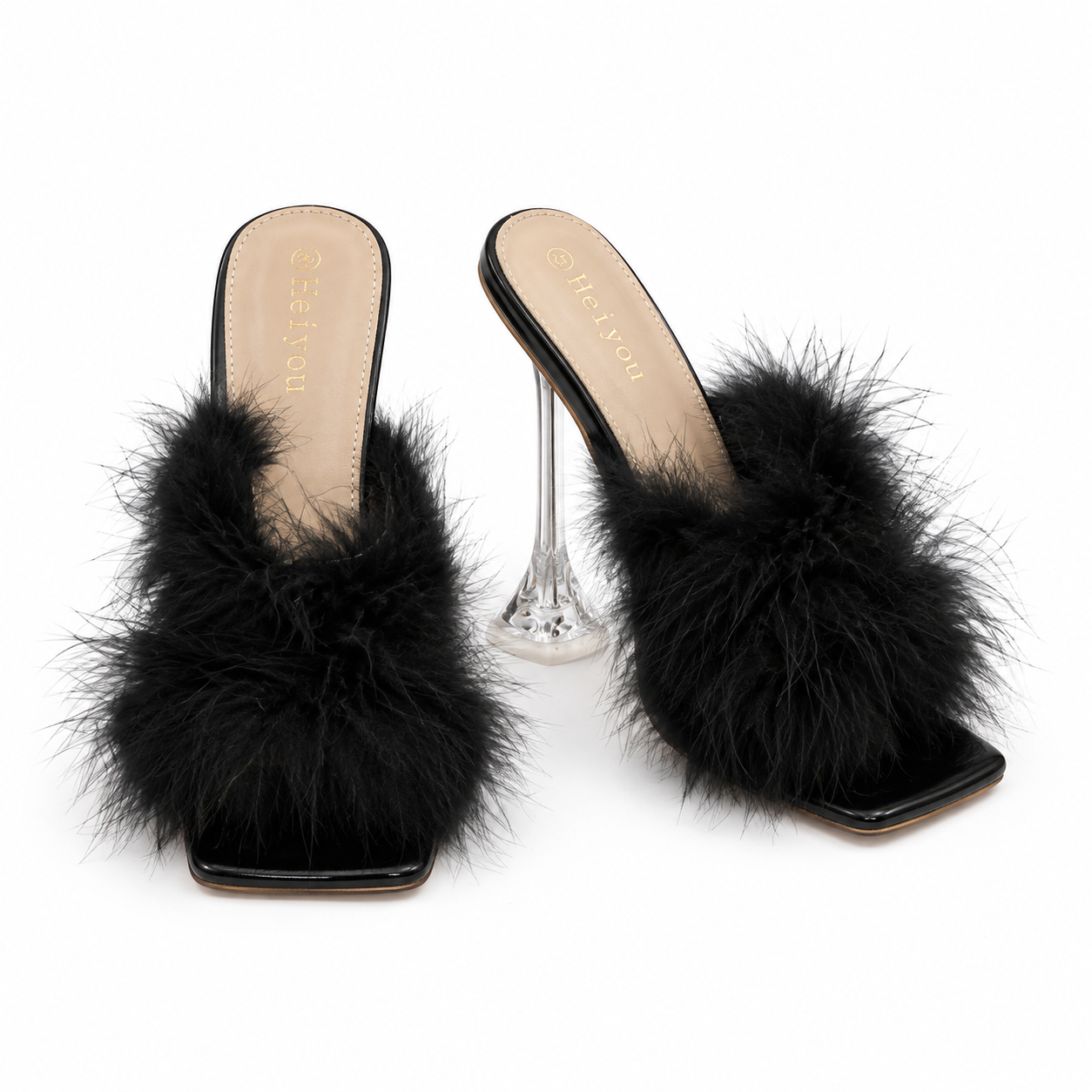 Noir Plume Heel
