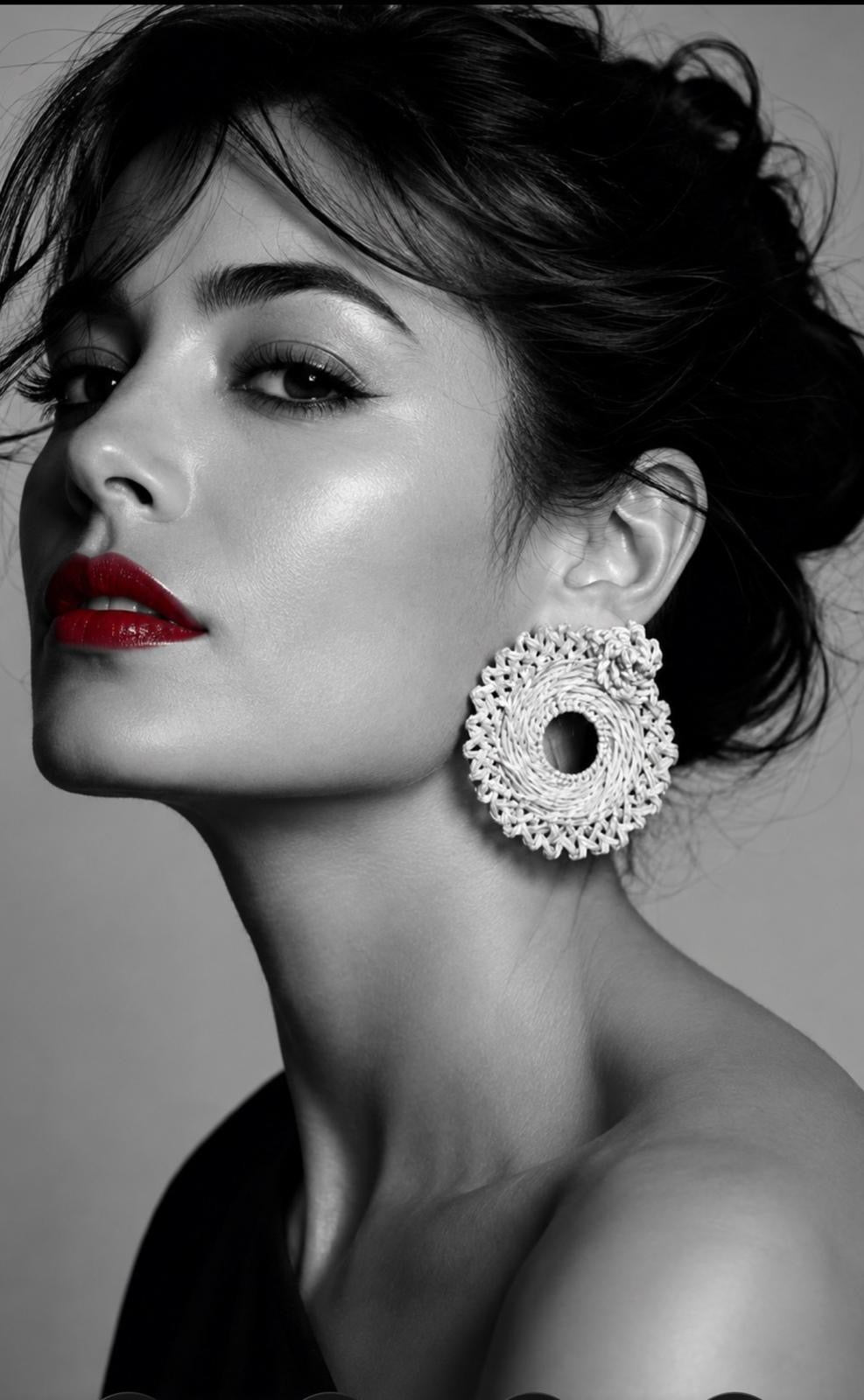 Isla Iraca Palm Statement Earrings