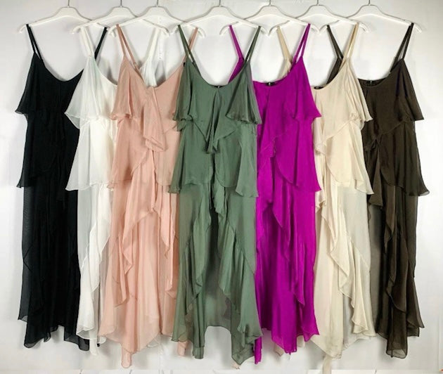 Silk Cascade Cami & Wide-Leg Pant Set