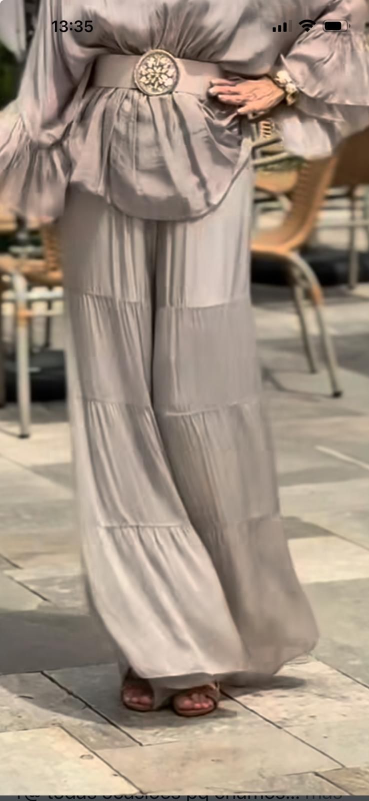 Flowy Tiered Wide-Leg Pants
