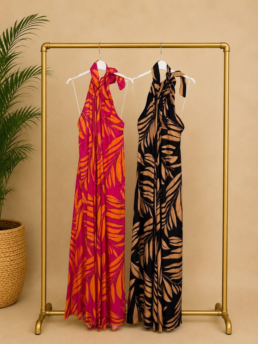 Palm Paradise Halter Jumpsuit