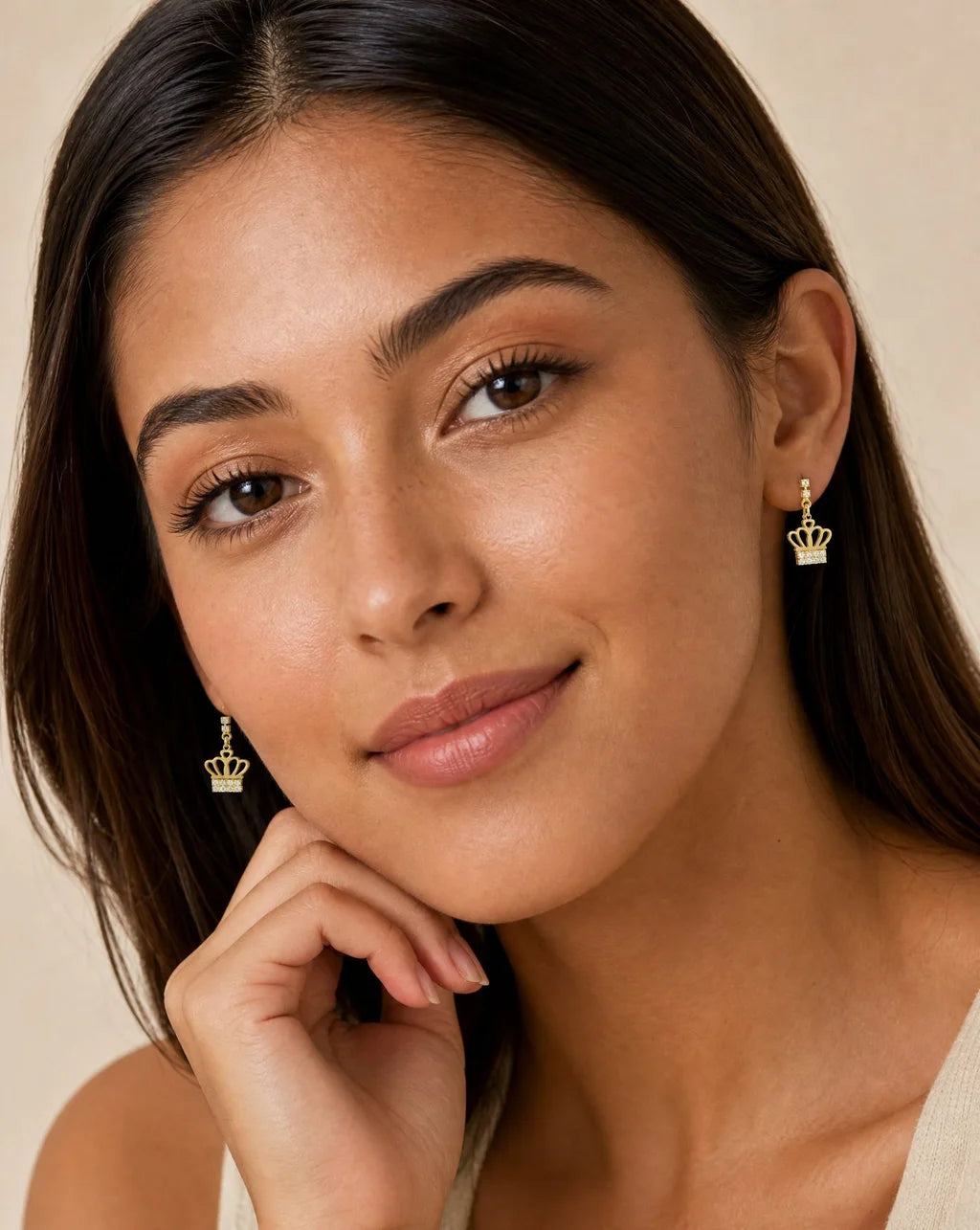 The Petite Crown Drop Earrings