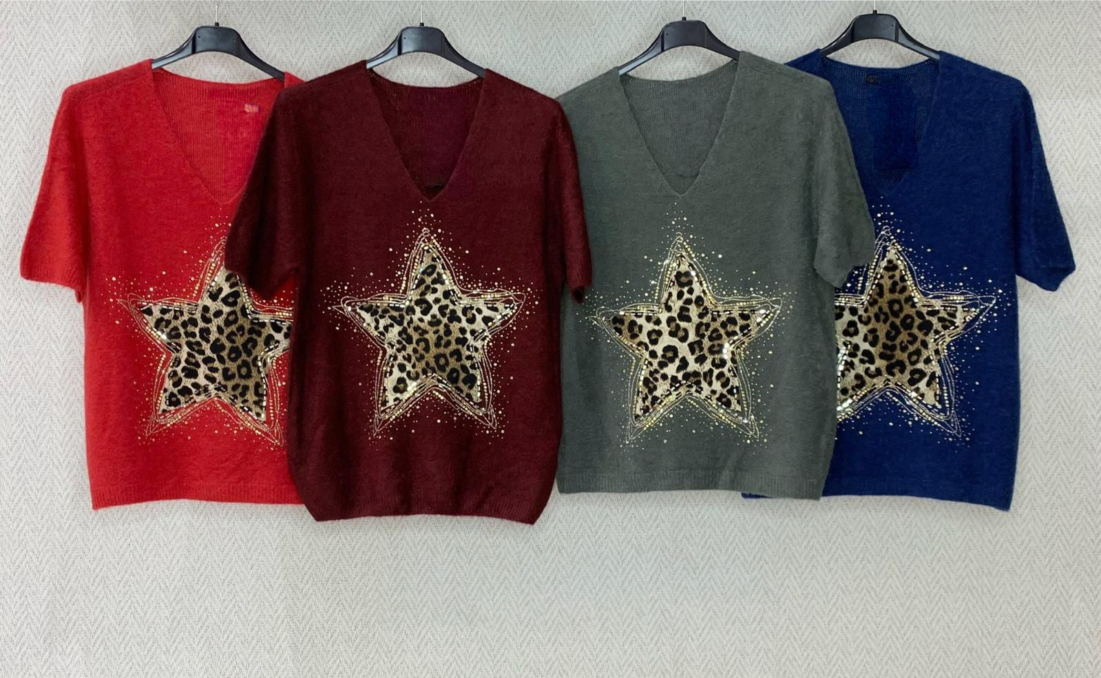 Ultra Soft Alpaca Leopard Star Sweater