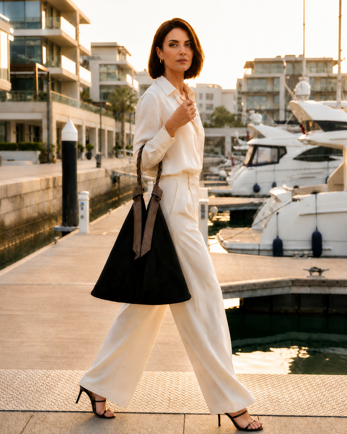 Positano Suede Leather Tote